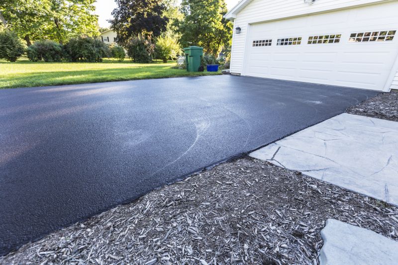 Blacktop Driveway with Edging